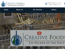 Tablet Screenshot of creativefoodinc.com